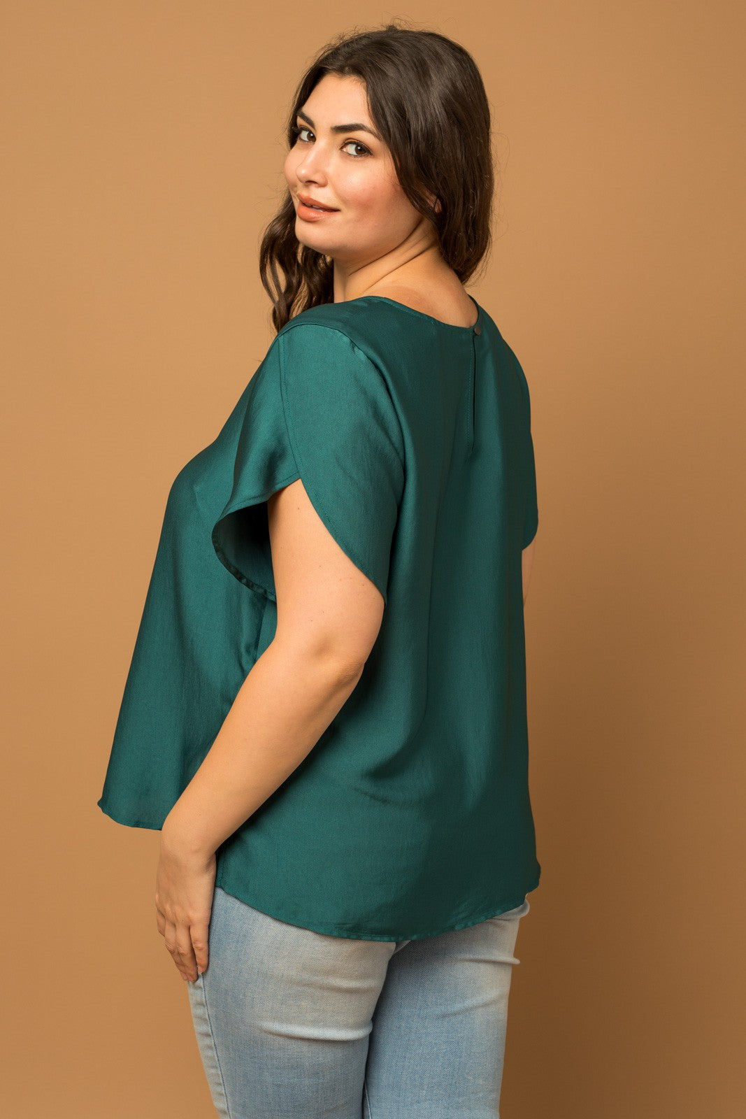 Plus Size Tulip Sleeve Top