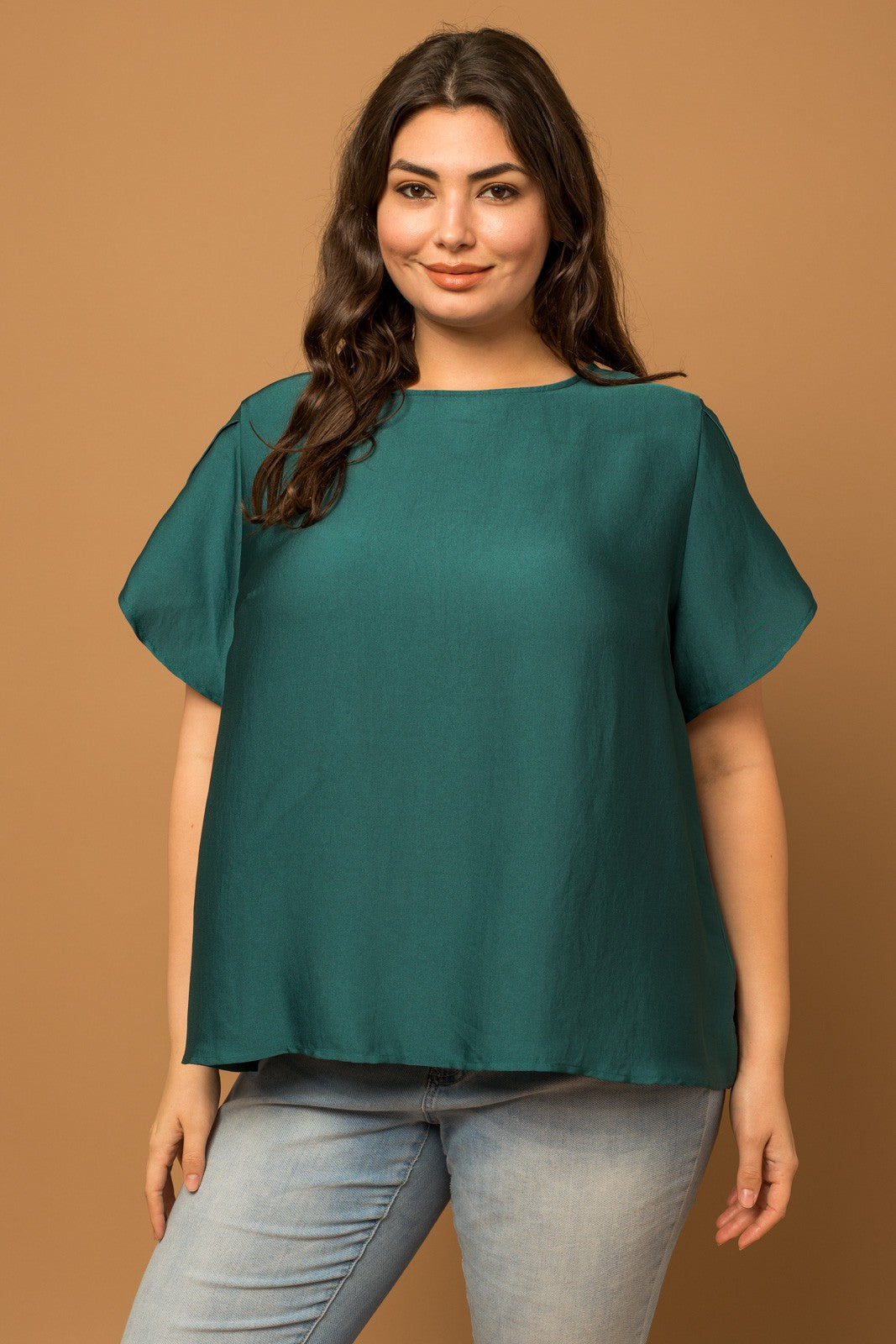Plus Size Tulip Sleeve Top