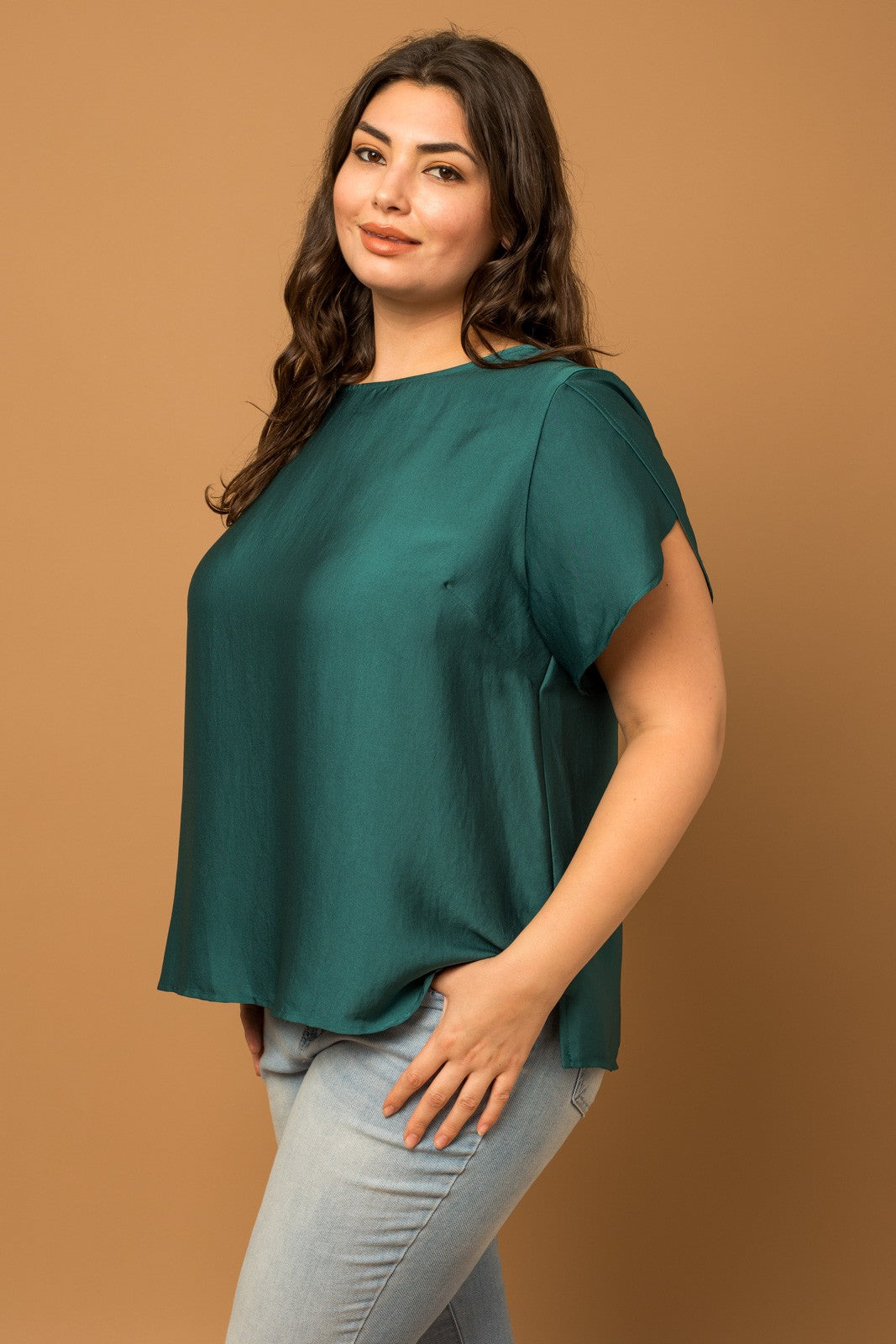 Plus Size Tulip Sleeve Top