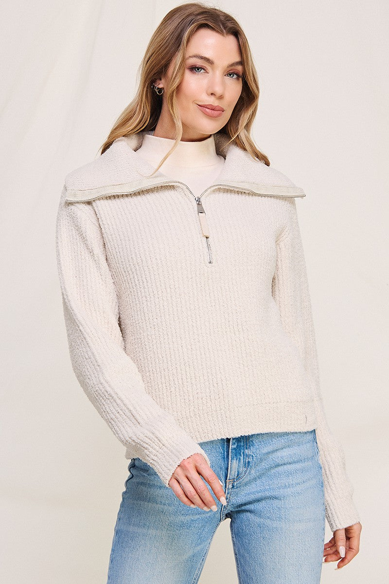 Soft Half Zip Sweater Pullover