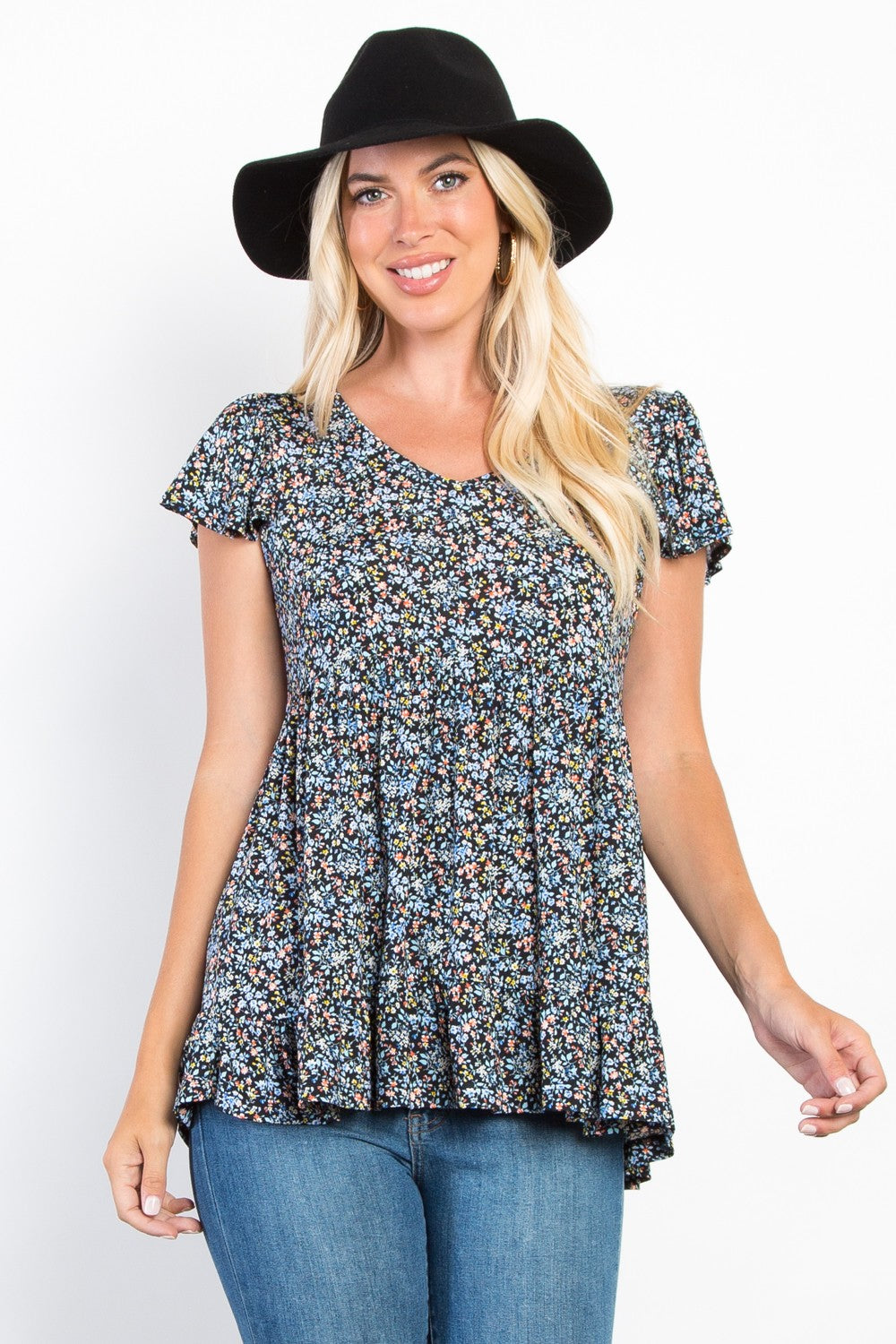 Plus Size Floral Babydoll