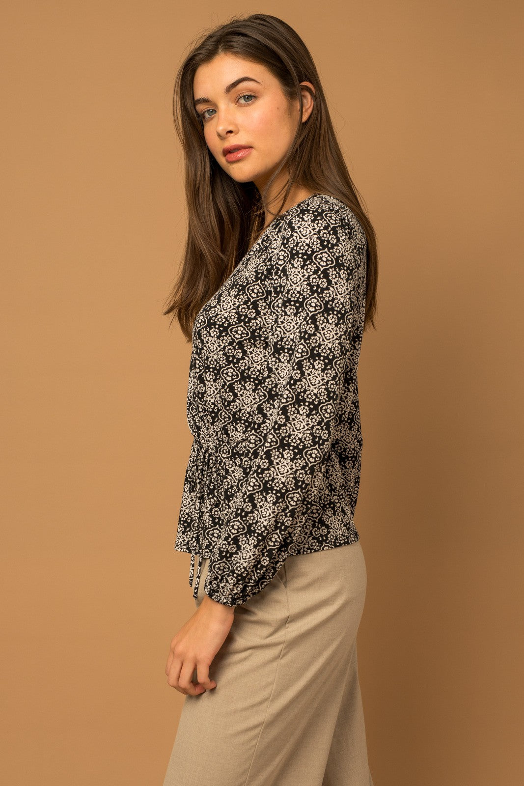 Kathleen Faux Wrap Top