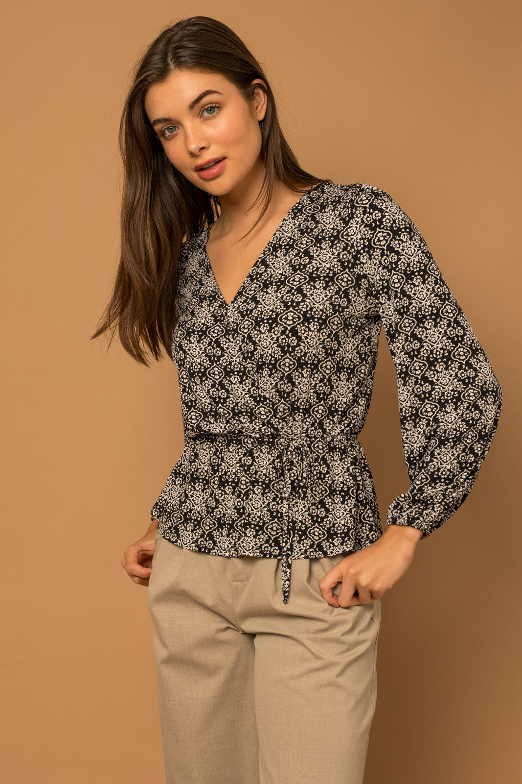 Kathleen Faux Wrap Top
