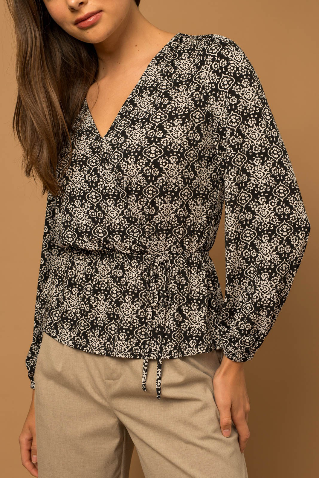 Kathleen Faux Wrap Top
