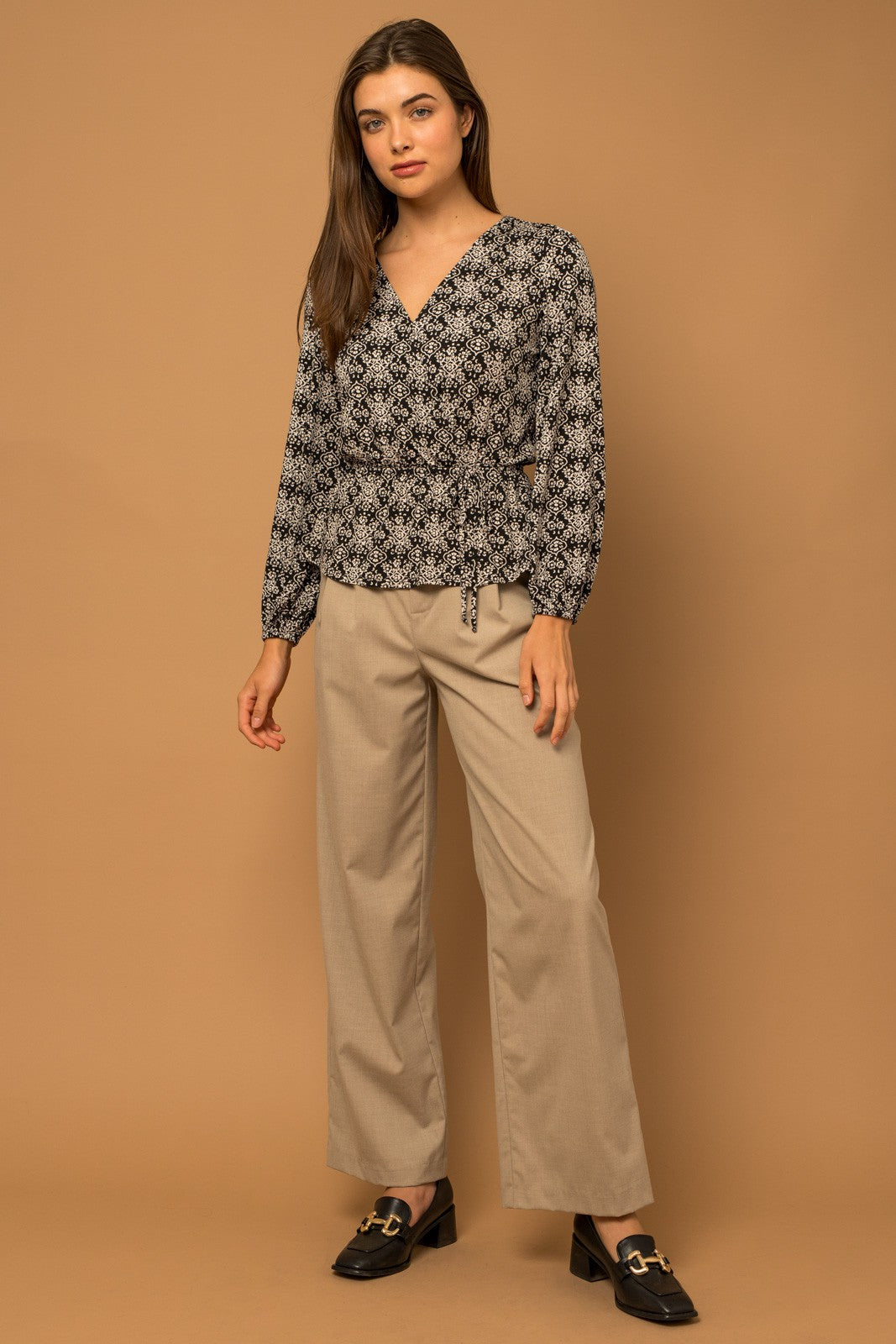 Kathleen Faux Wrap Top