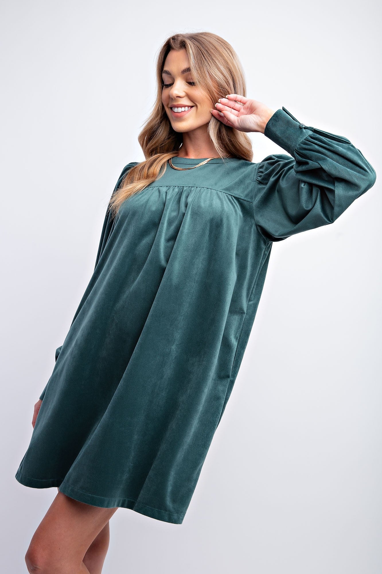 Peasant Sleeve Dress - Multiple Colors