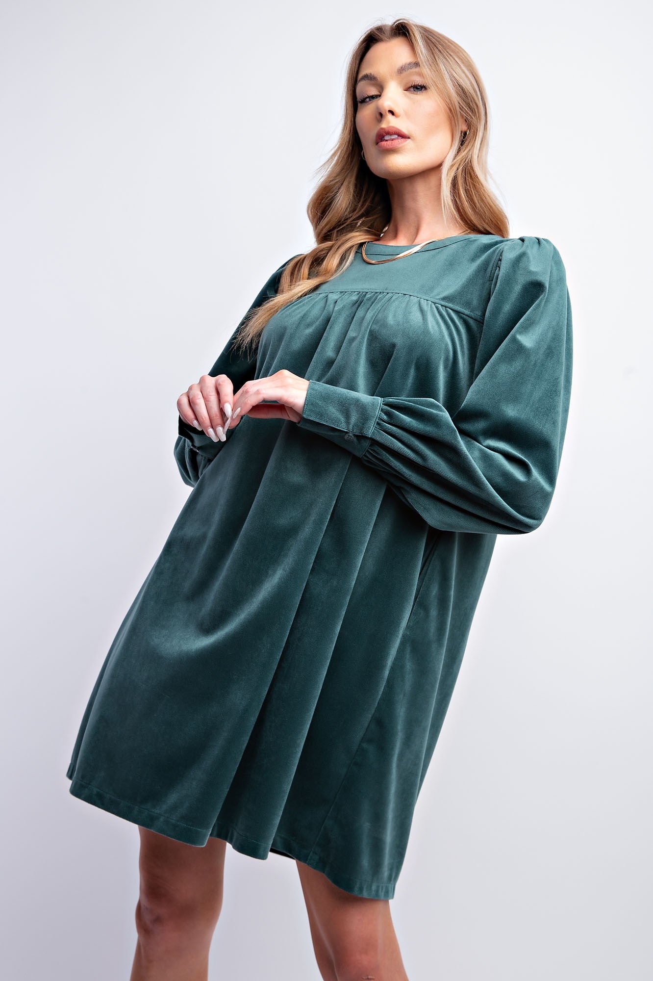 Peasant Sleeve Dress - Multiple Colors