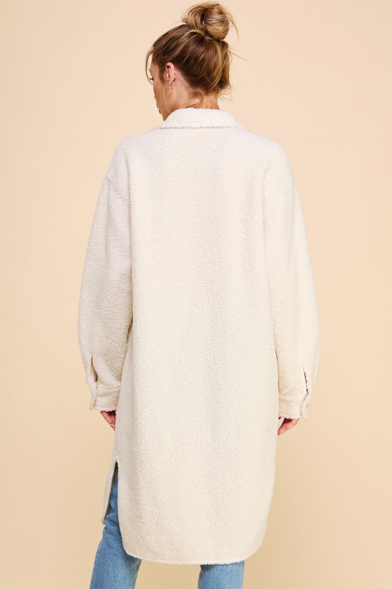 Steph Long Sherpa Shacket