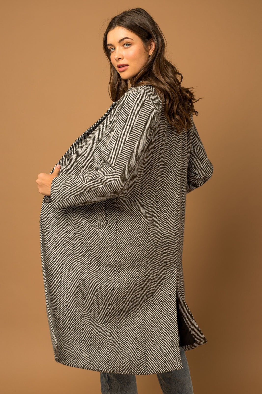 Herringbone Dad Coat
