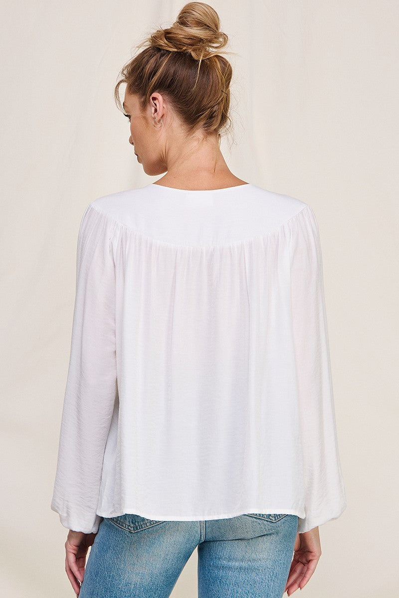 Off White Woven Top