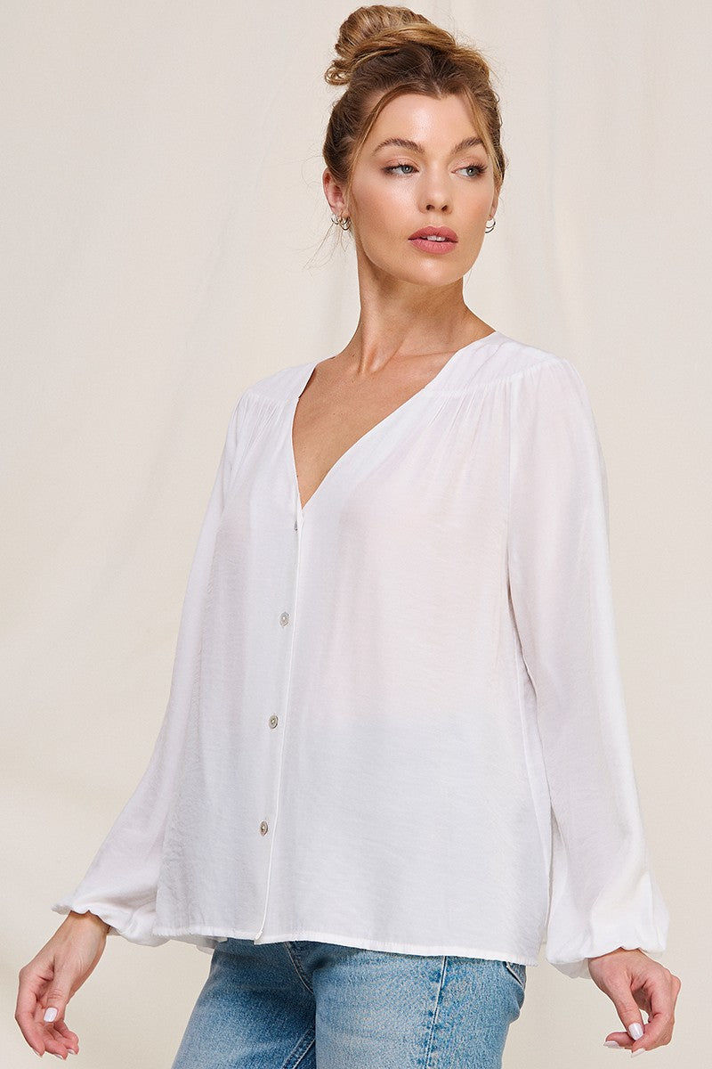 Off White Woven Top