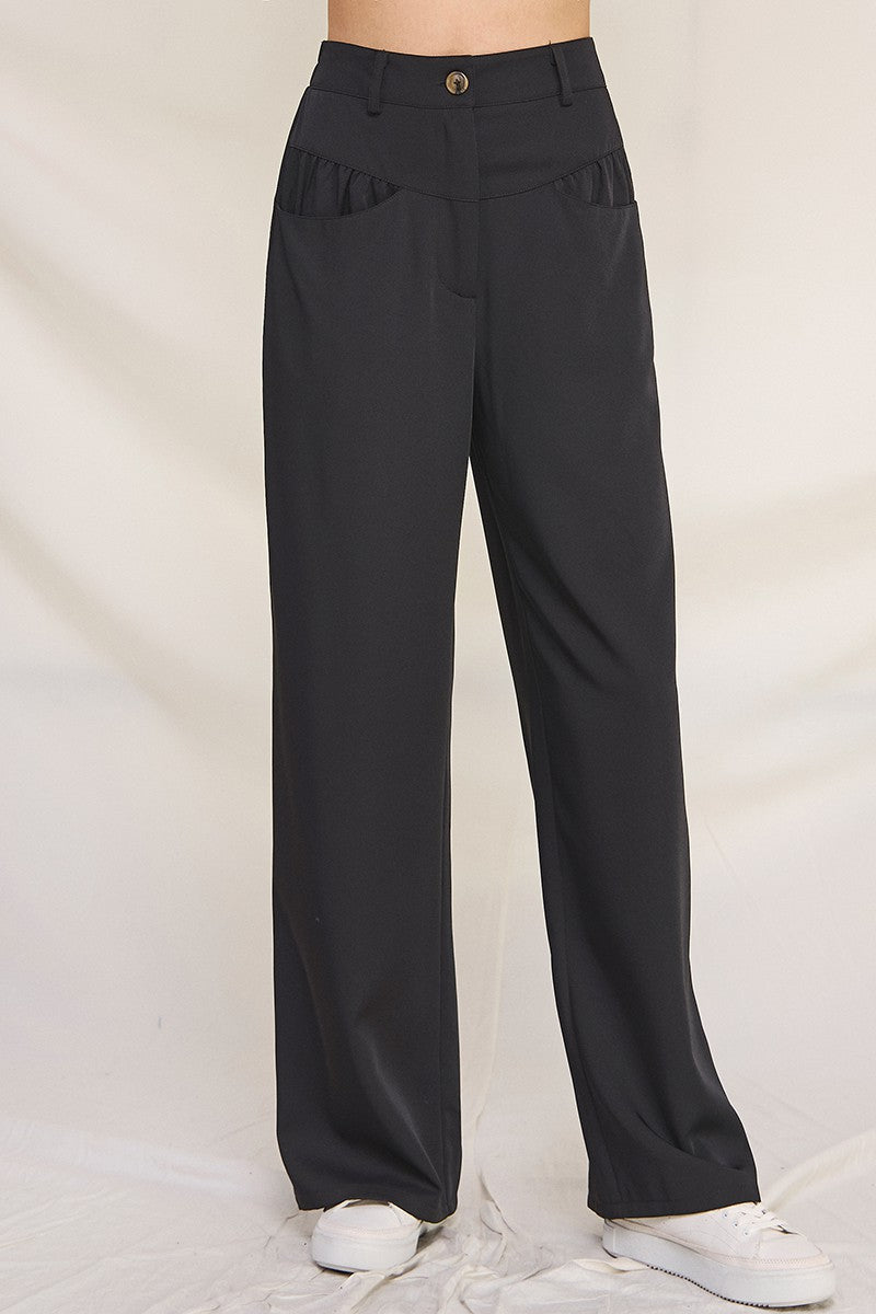 Lisa Twill Wide Leg Pants