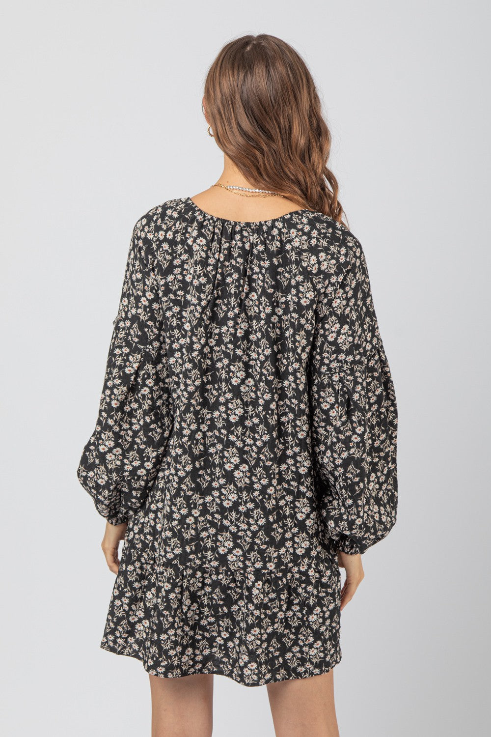 Plus Size Black Floral Dress