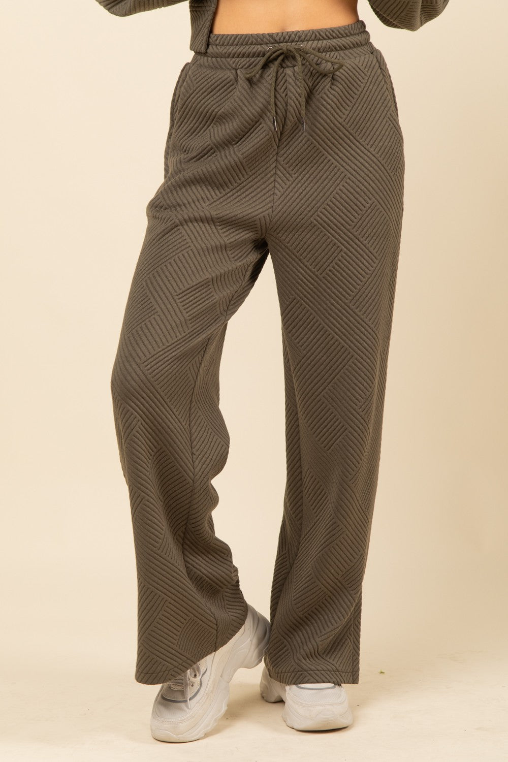 Quilted Olive Lounge Set