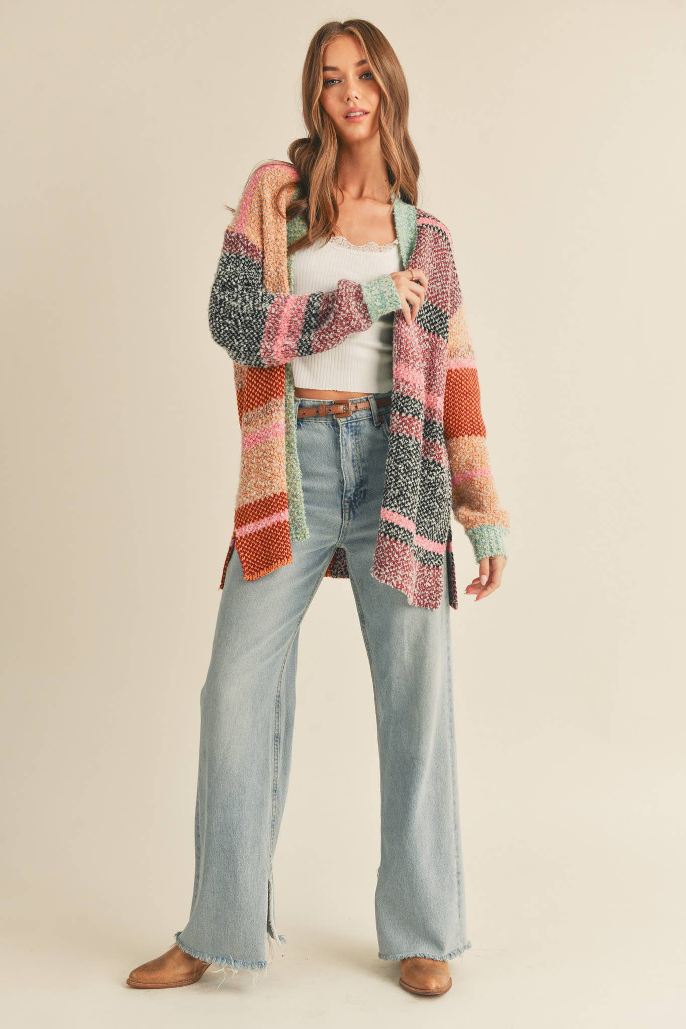 Conley Oversized Color Block Cardigan