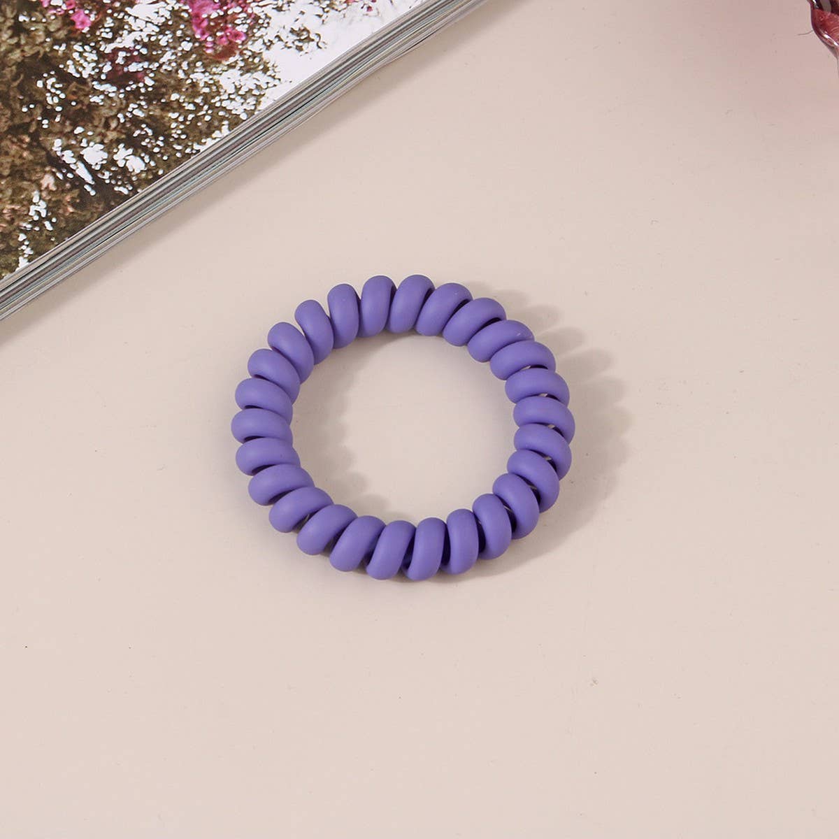 Frosted Phone Cord Hair Ties - Multiple Colors