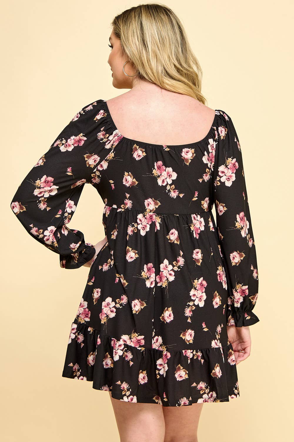 Curvy Raya Floral Babydoll Dress