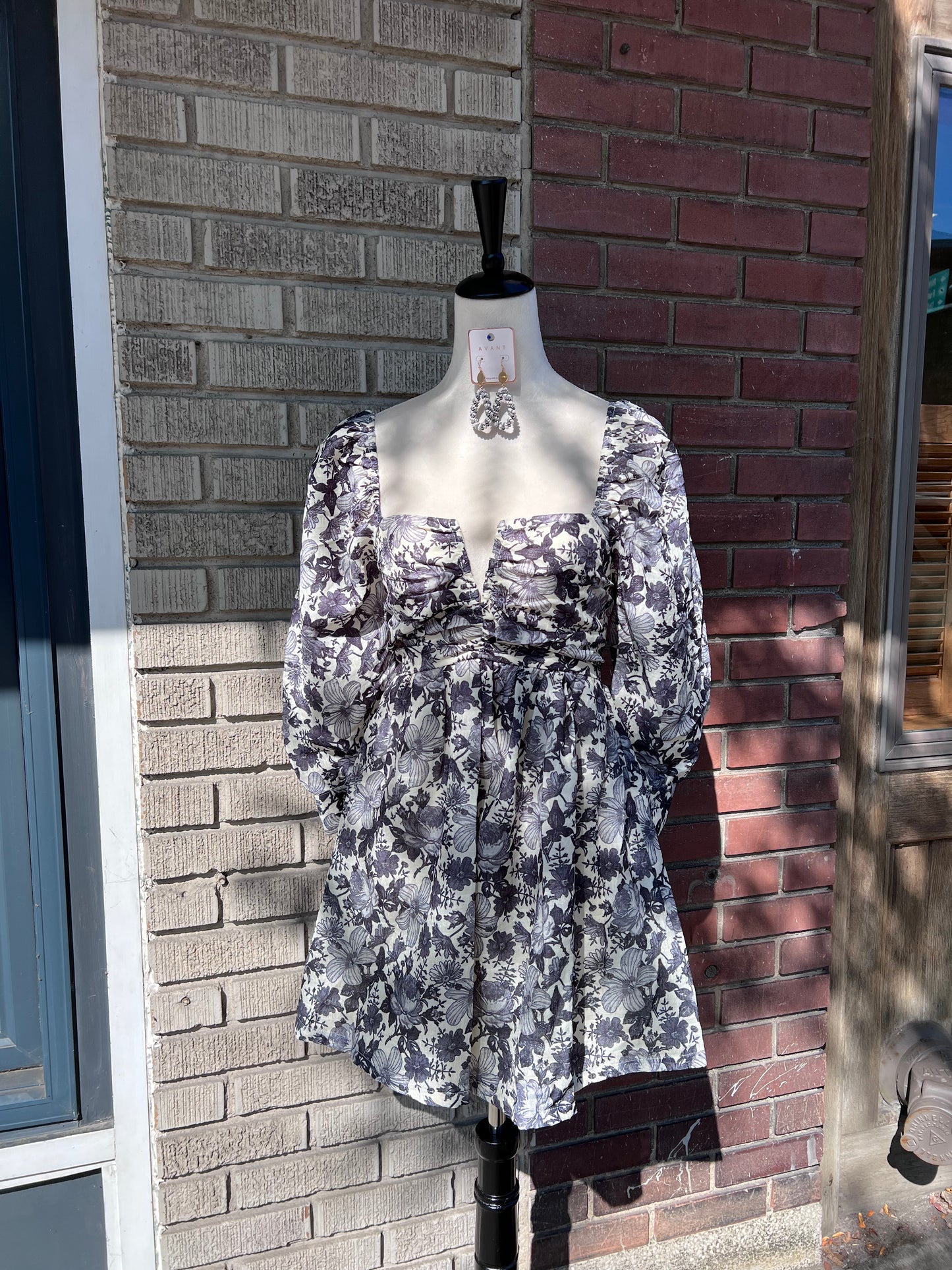 Adeline Floral Print Babydoll Dress