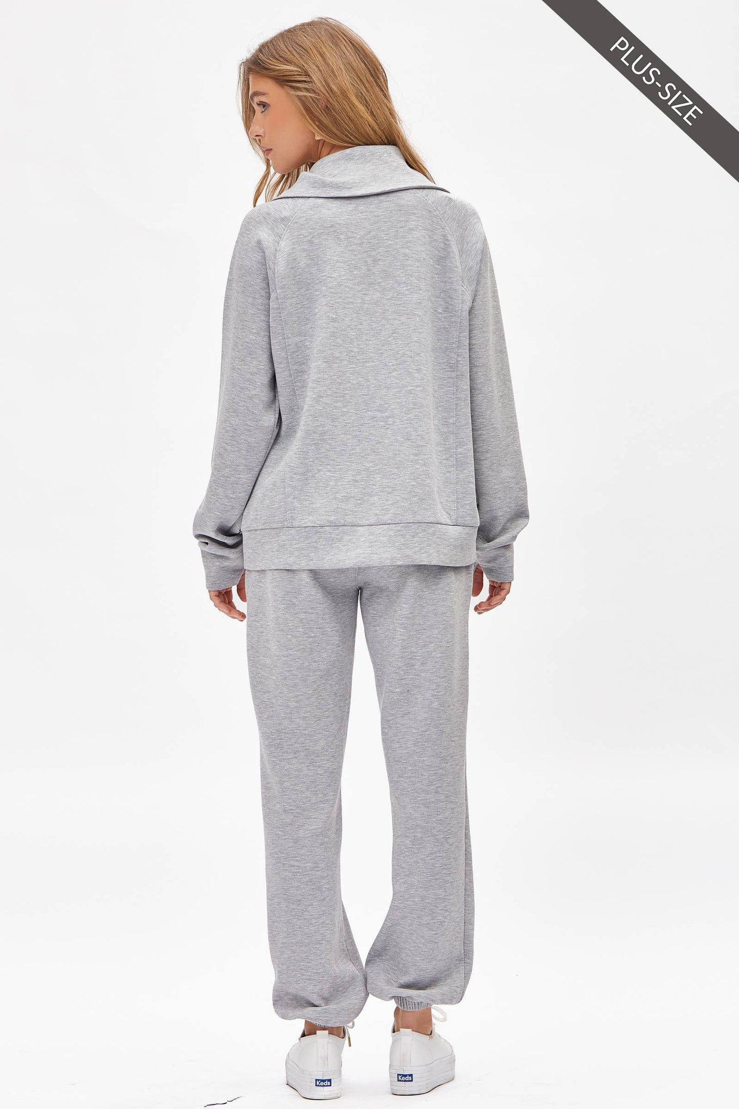 Curvy Quarter Zip Pullover + Jogger Set