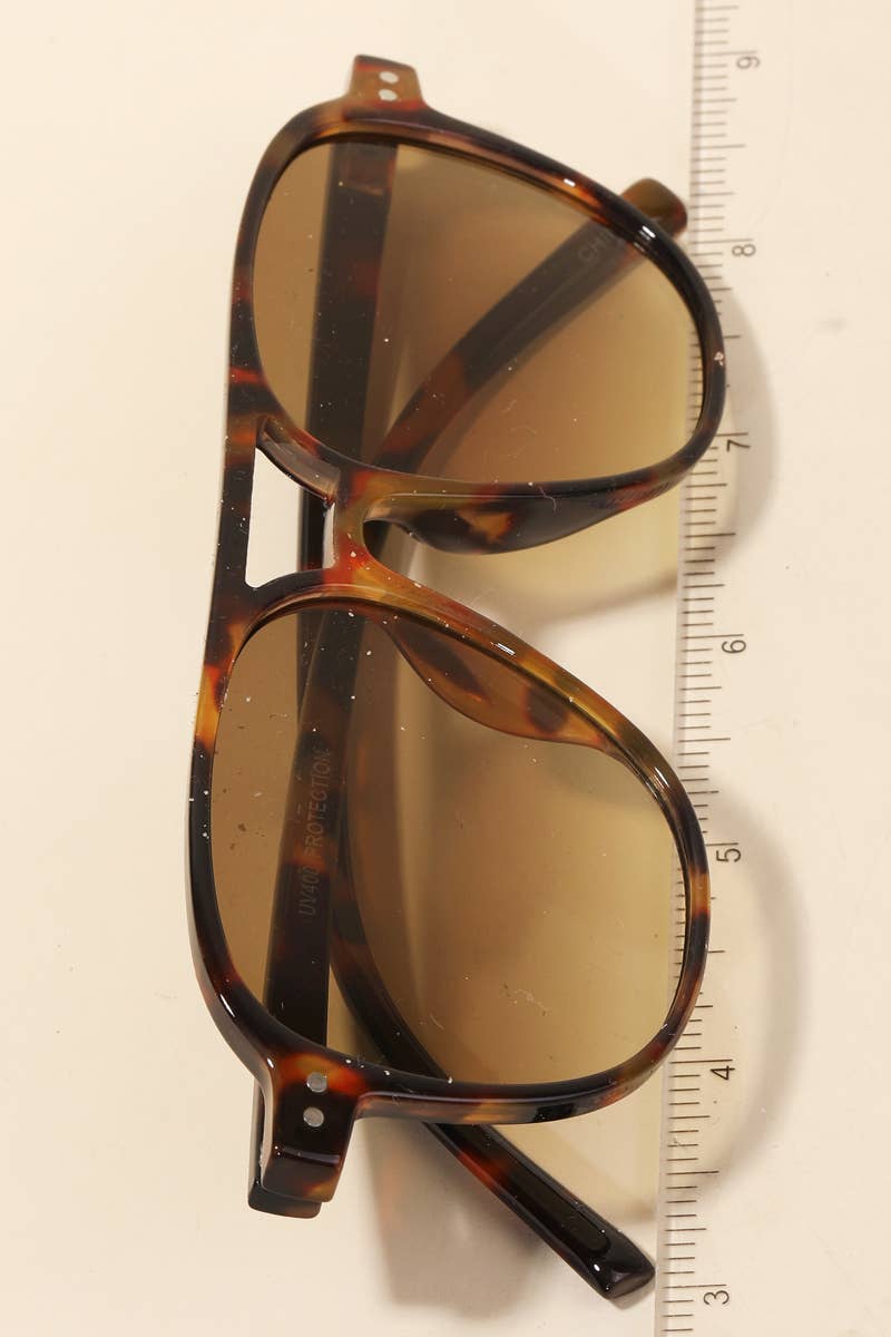 Resin Aviator Frame Sunglasses