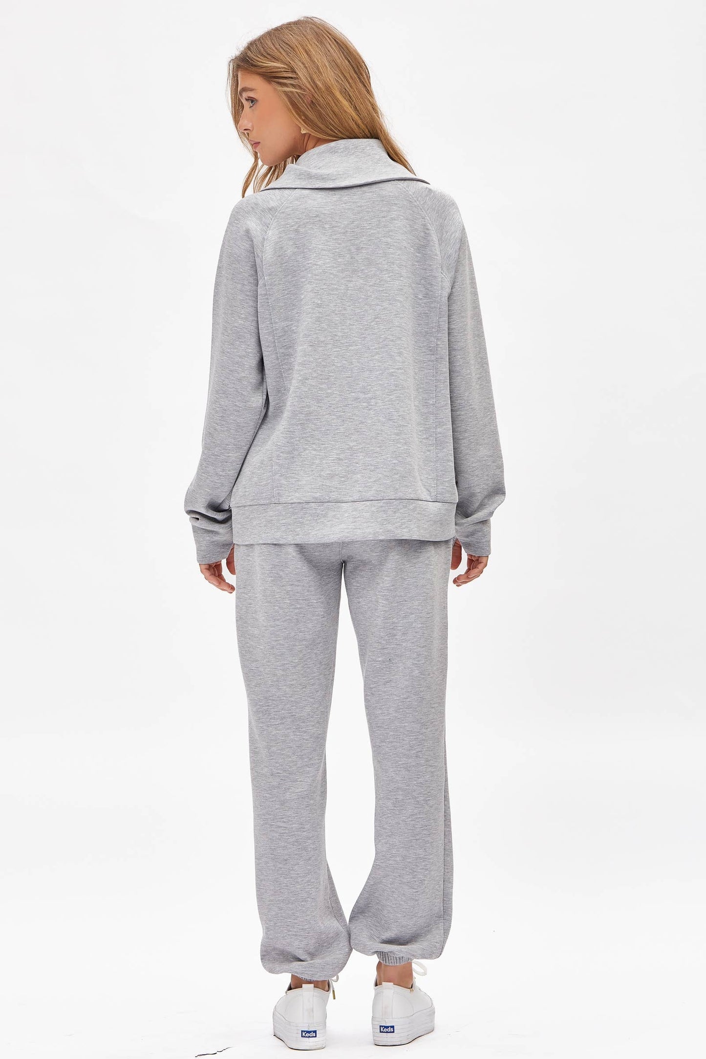 Quarter Zip Pullover + Jogger Set - Multiple Colors