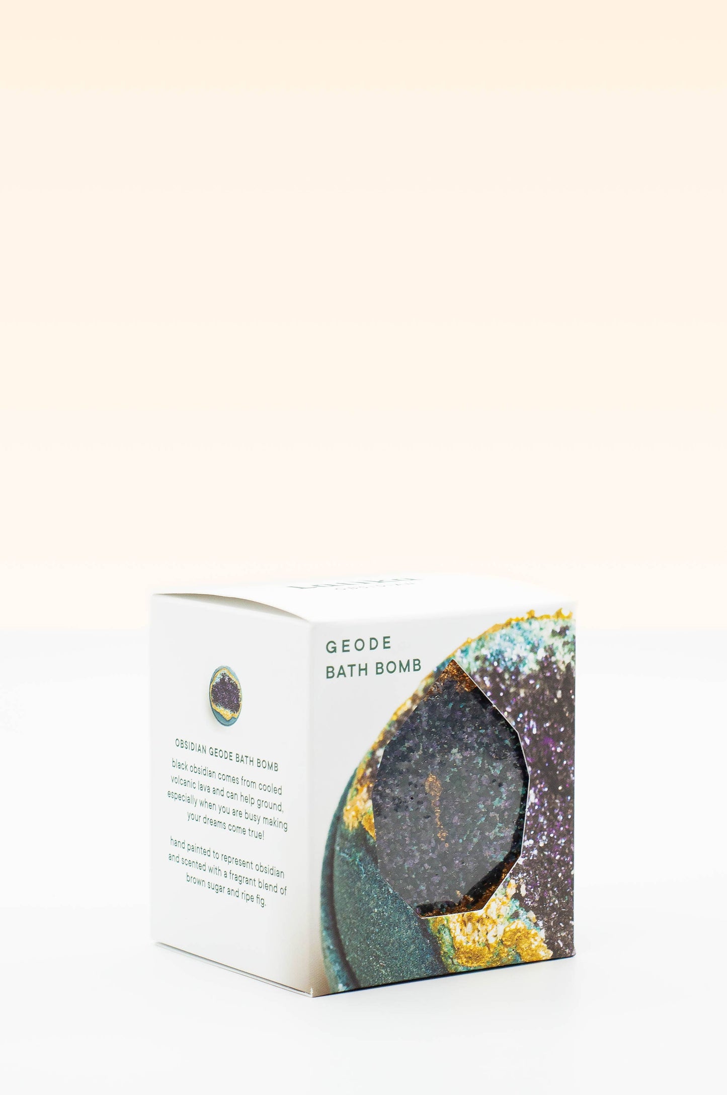 🎄Crystal Geode Bath Bomb - Obsidian, Gold + Black