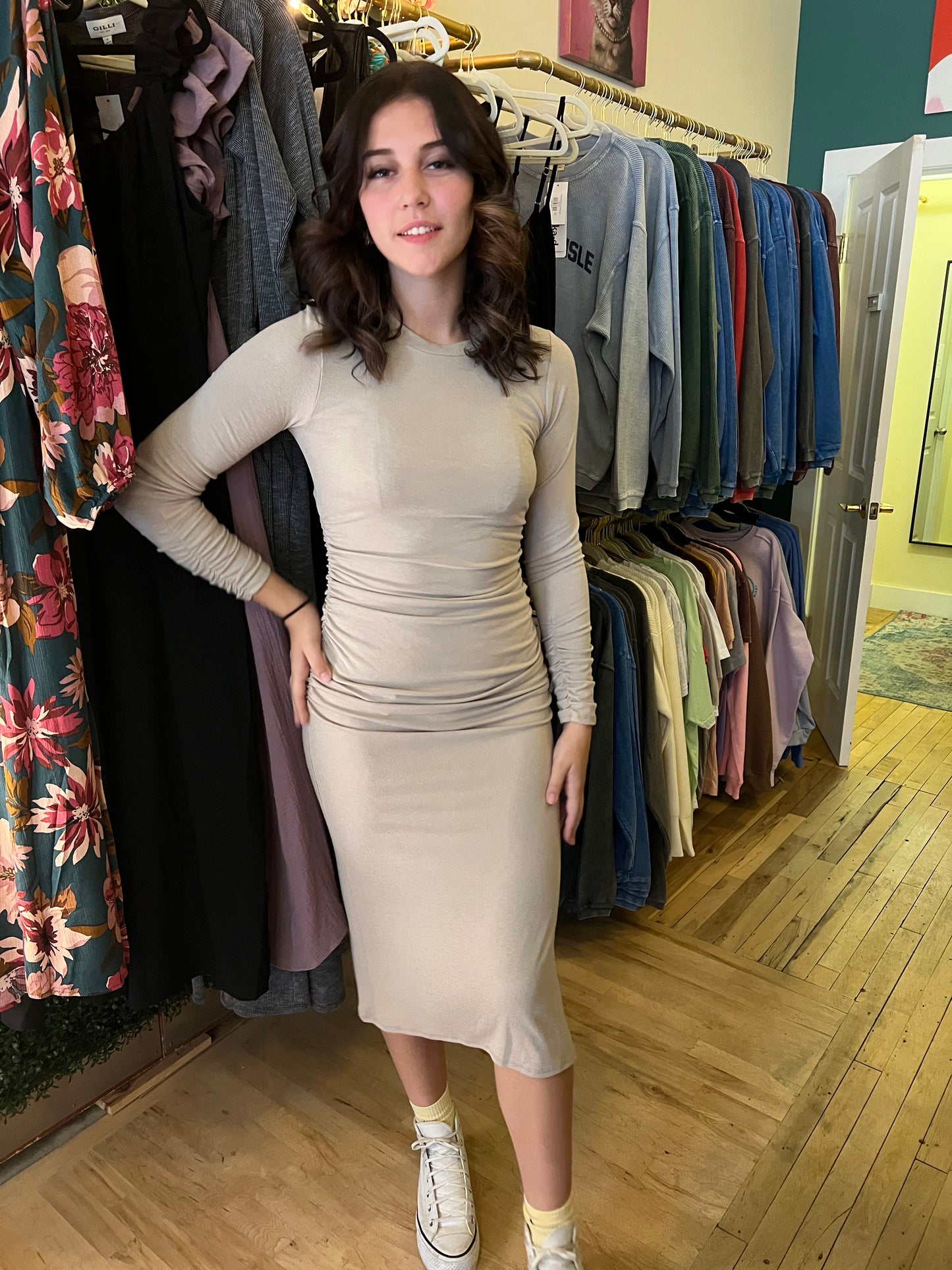 Ruched Midi - Multiple Colors