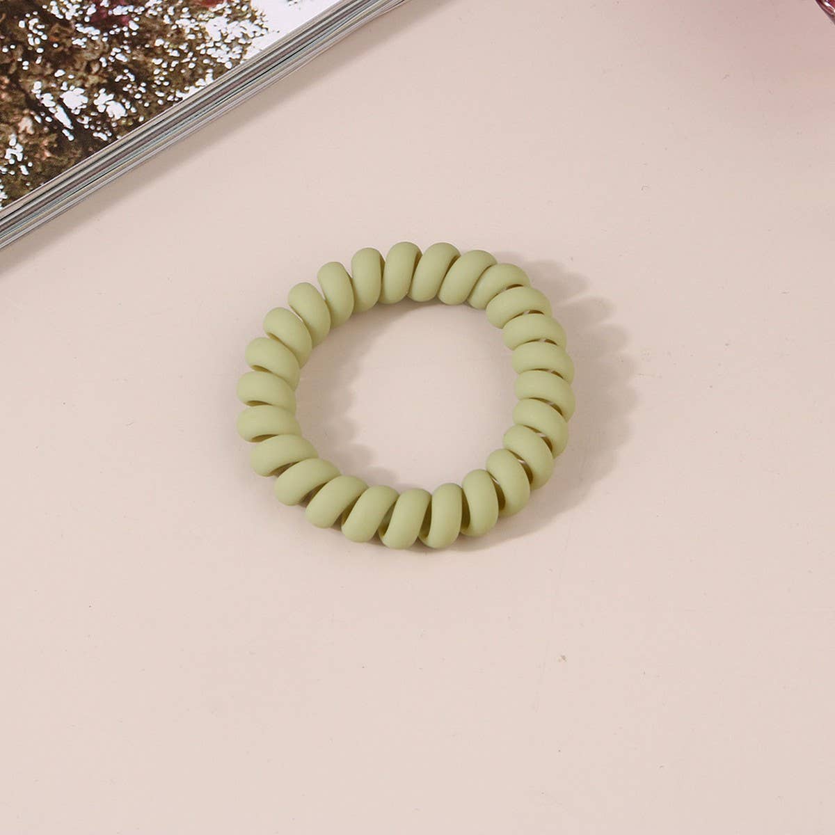 Frosted Phone Cord Hair Ties - Multiple Colors