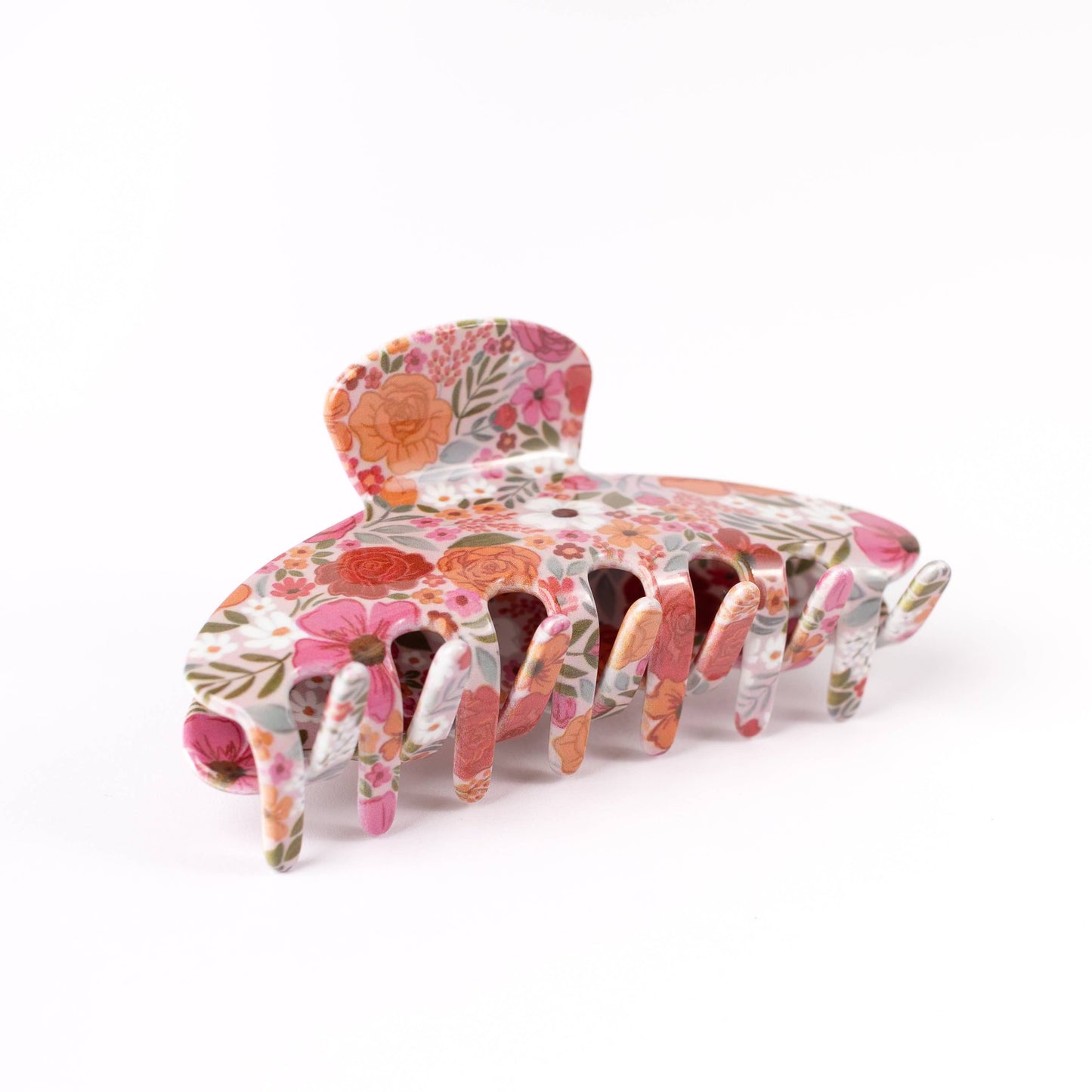 Rosewood Blooms Claw Clip