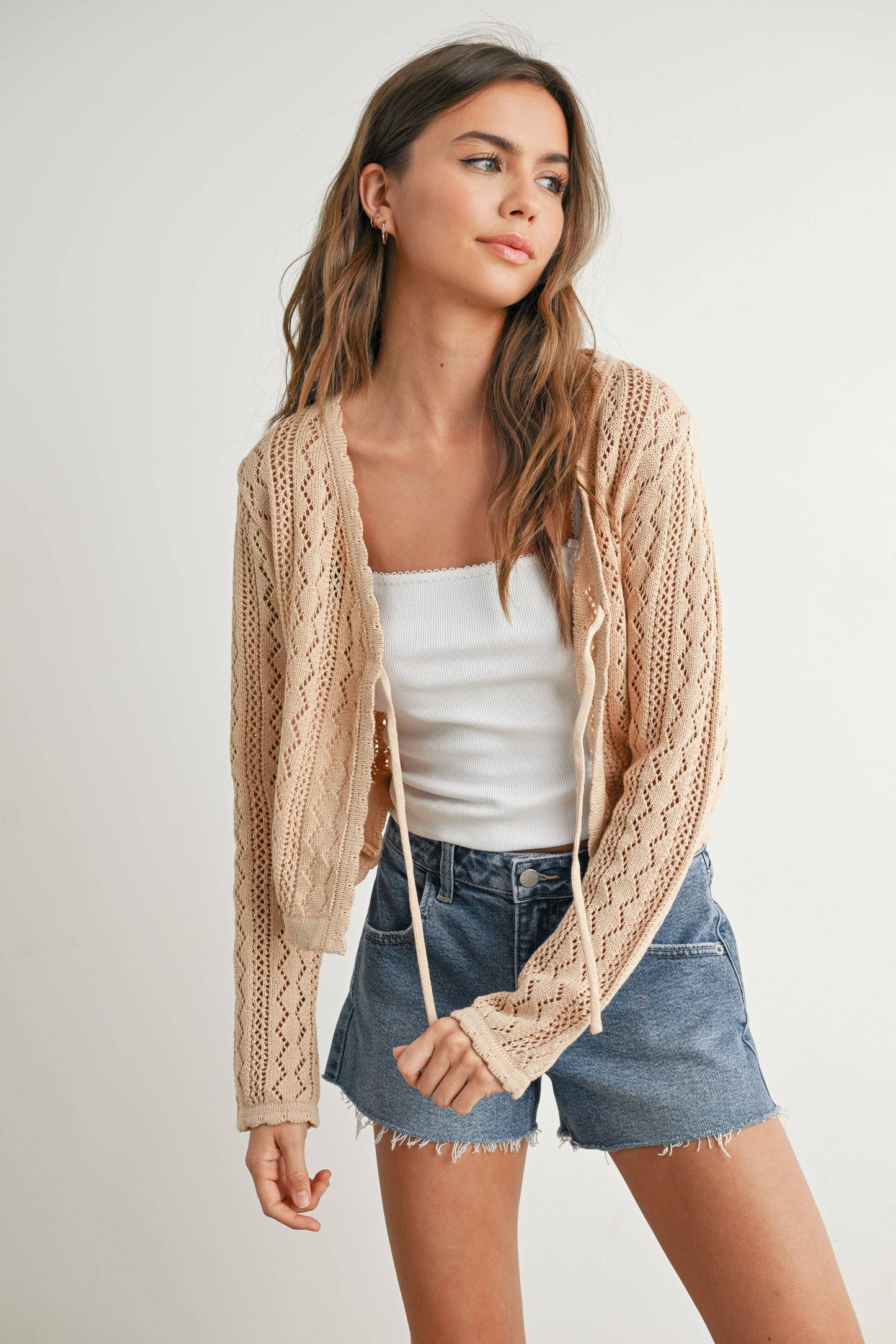 Reese Cotton Tie-Front Cardigan - Multiple Colors