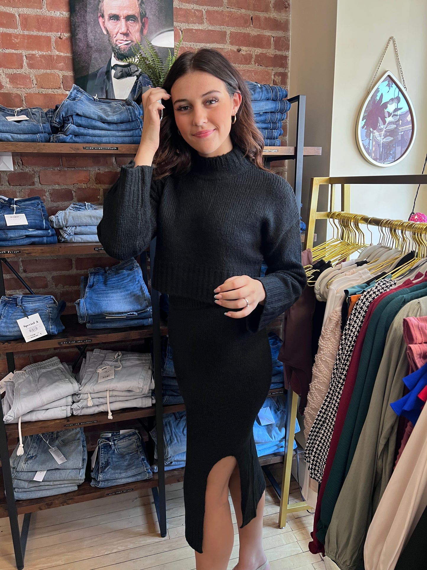 Elle Wide Sleeve Sweater + Skirt Set