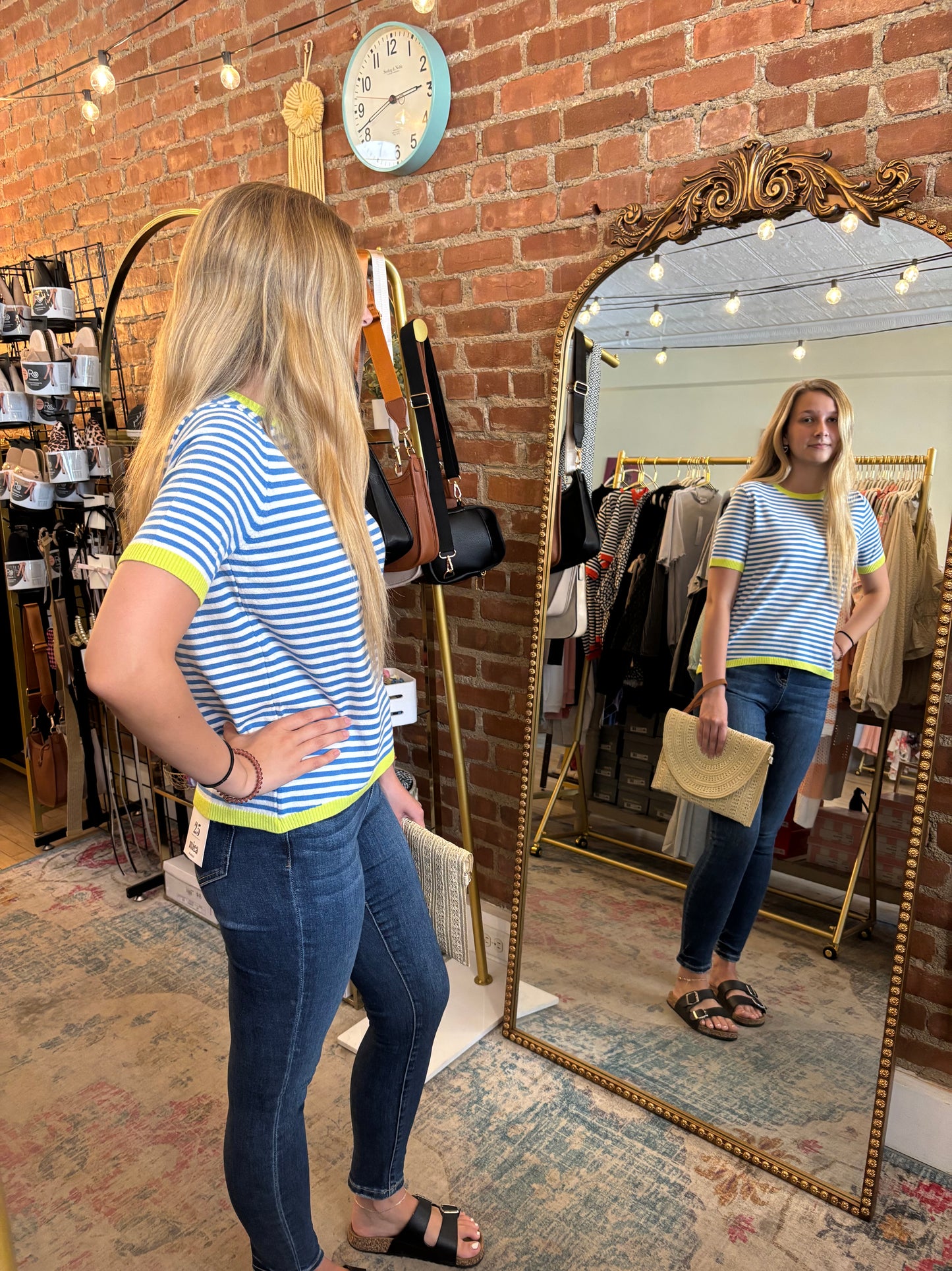 Andi Contrast Striped Top - New Color