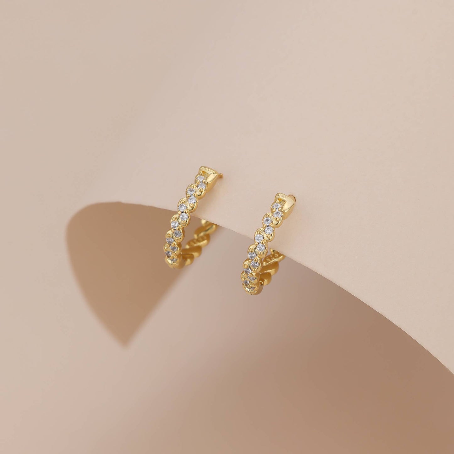 Pavé Hoop Earrings - Multiple Colors