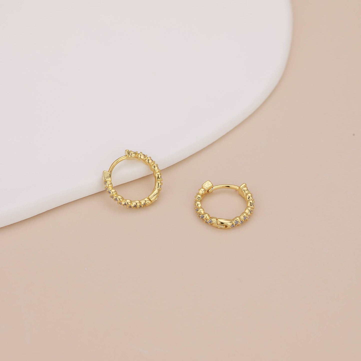 Pavé Hoop Earrings - Multiple Colors