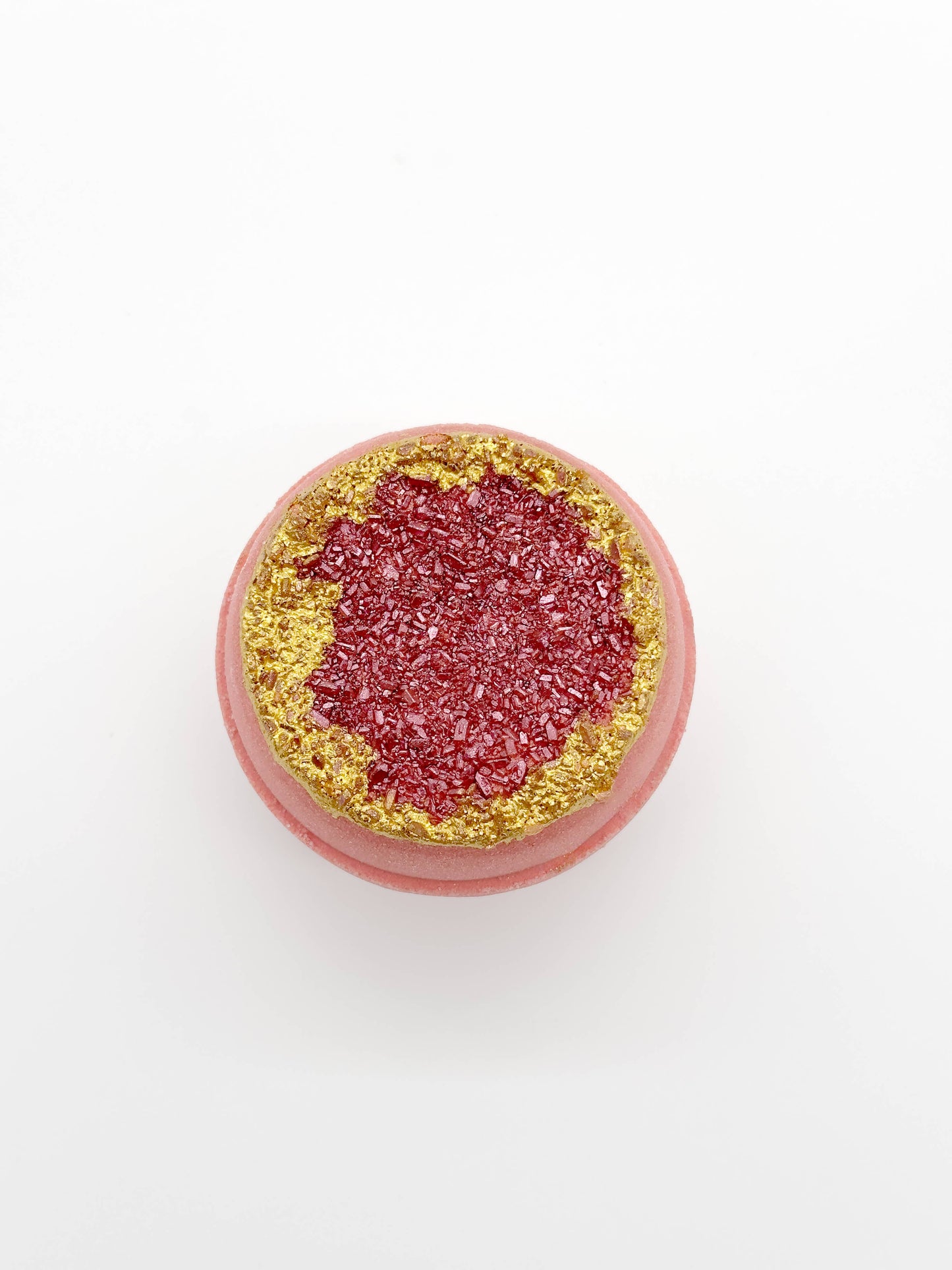 🍂Crystal Geode Bath Bomb -Ruby, Red + Gold