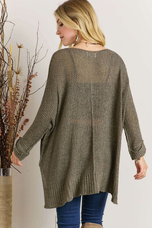 Mia Loose Fit Knitted Sweater- Plus Size - Multiple Colors