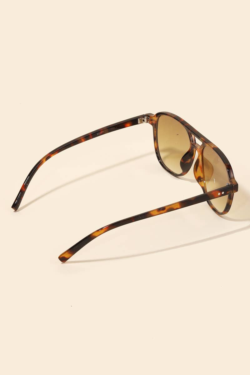 Resin Aviator Frame Sunglasses