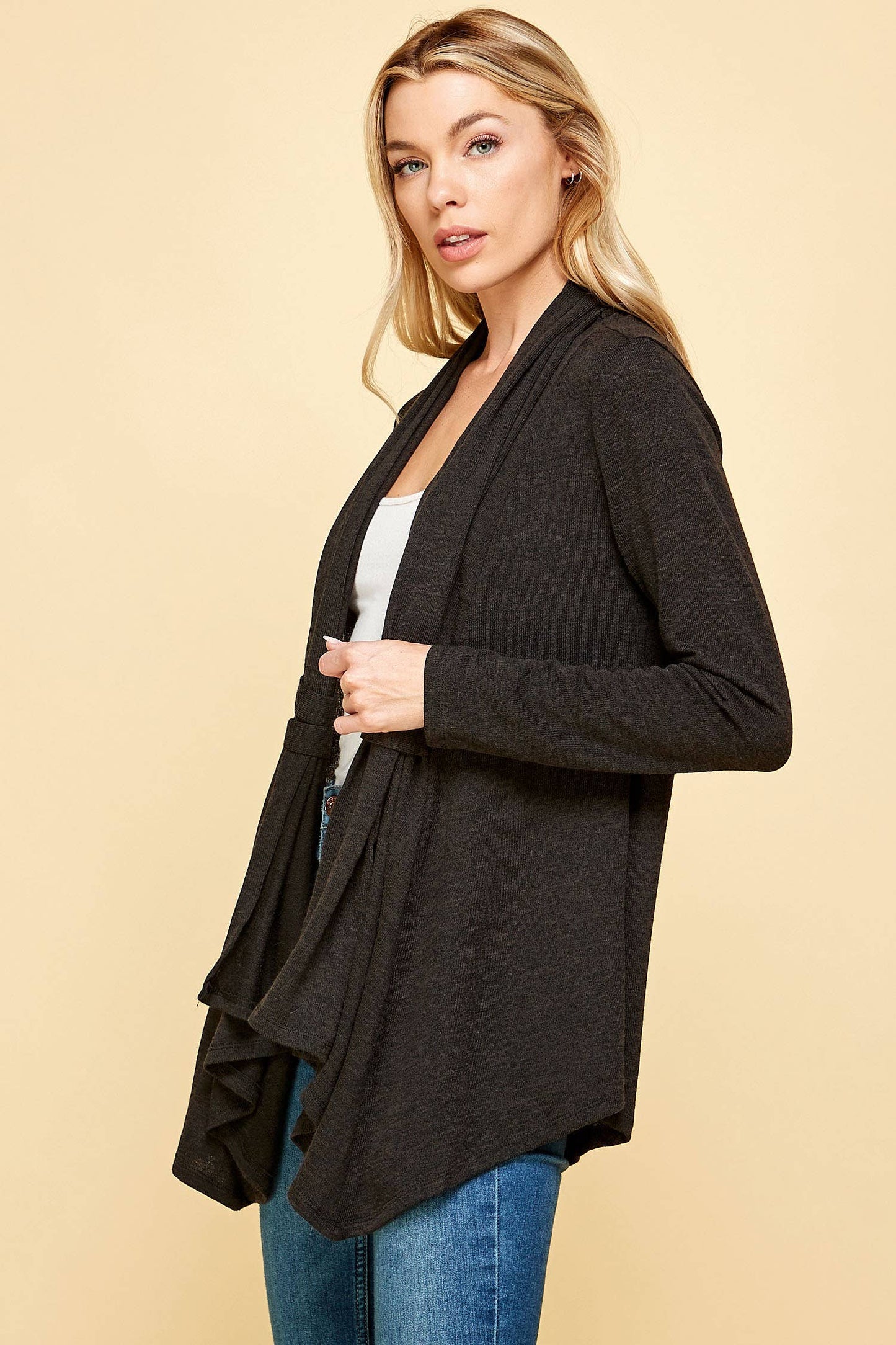 Avenly Asymmetrical Hem Cardigan S-XL