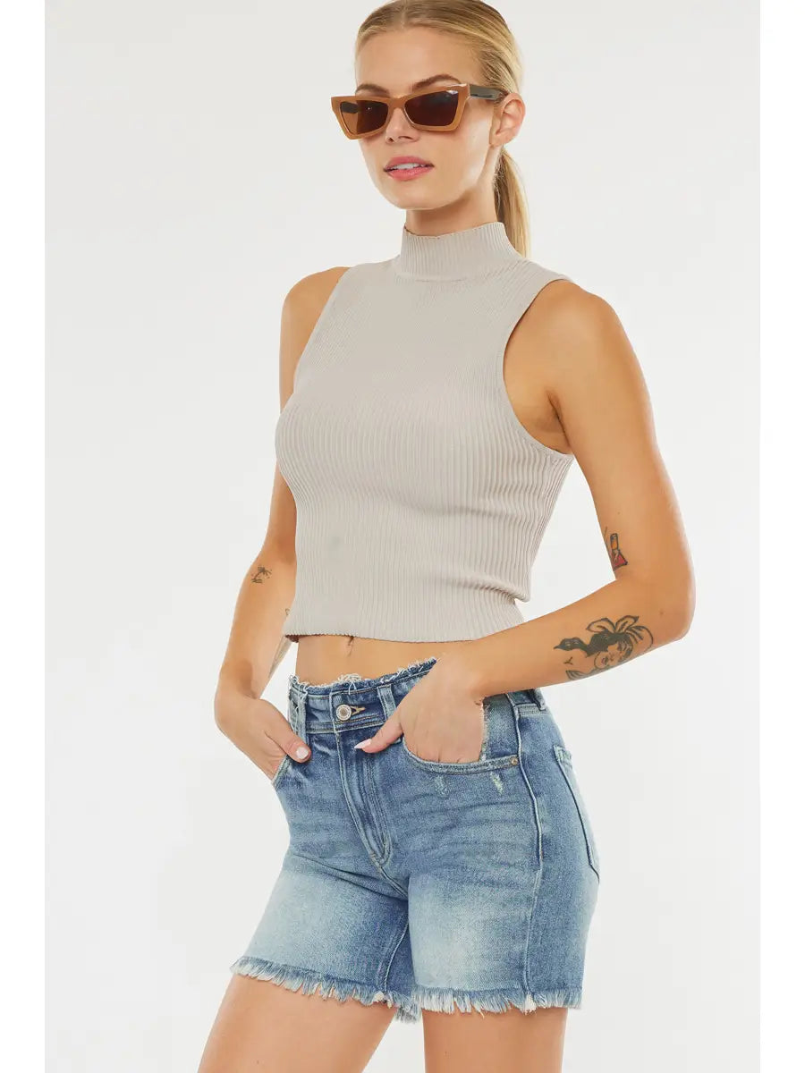 Mattie High Rise Denim KanCan Shorts