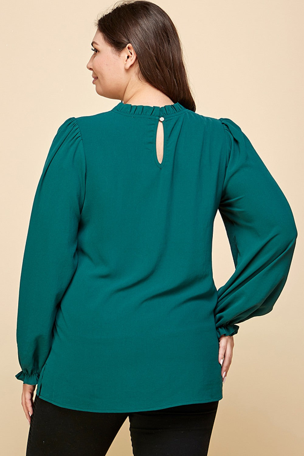 Plus Size Mock Neck Blouse - Multiple Colors