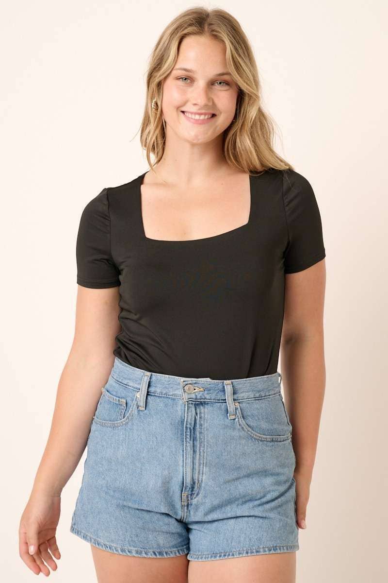 Curvy Square Neck Bodysuit