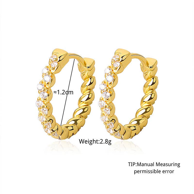 Pavé Hoop Earrings - Multiple Colors