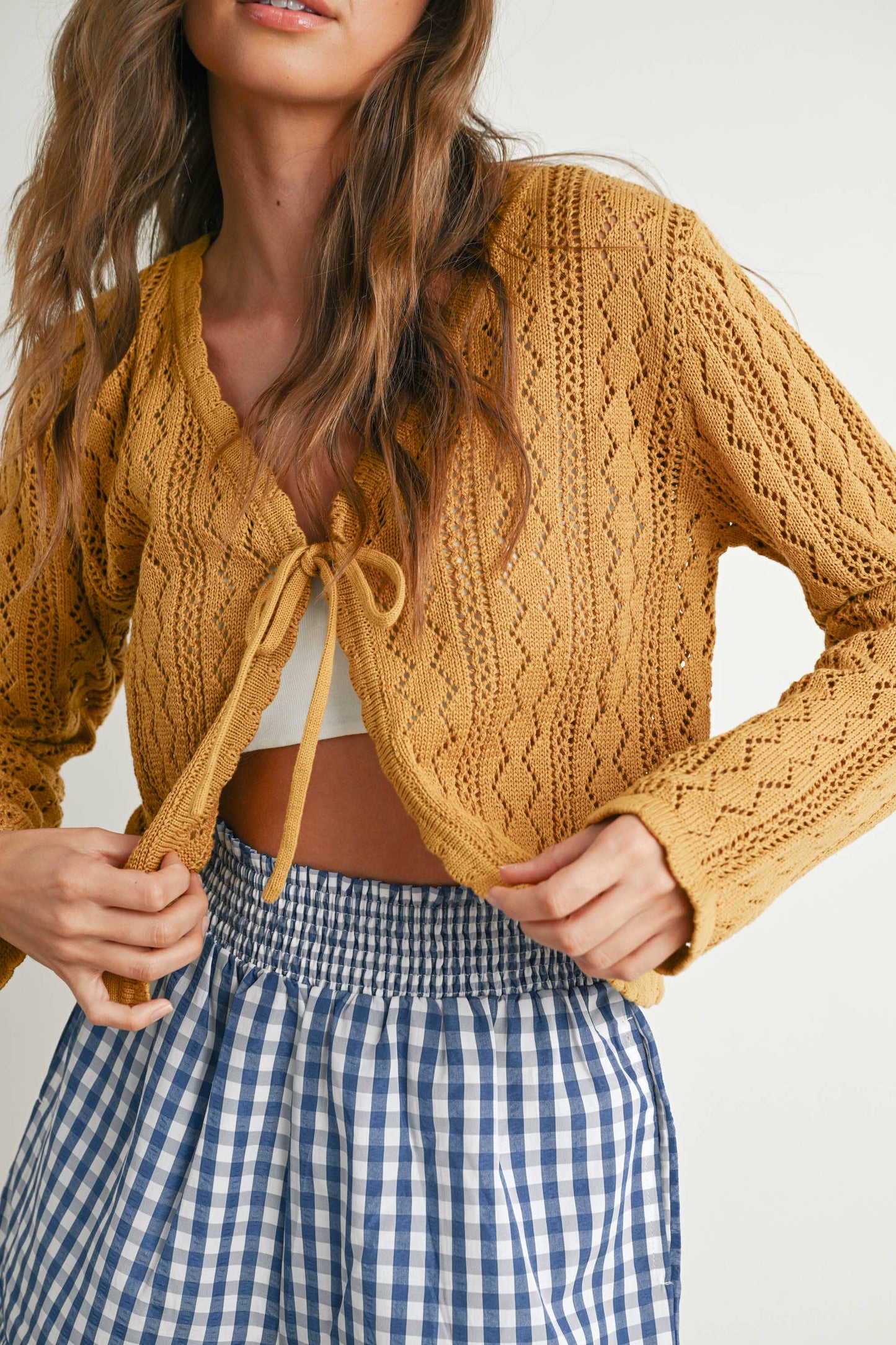 Reese Cotton Tie-Front Cardigan - Multiple Colors