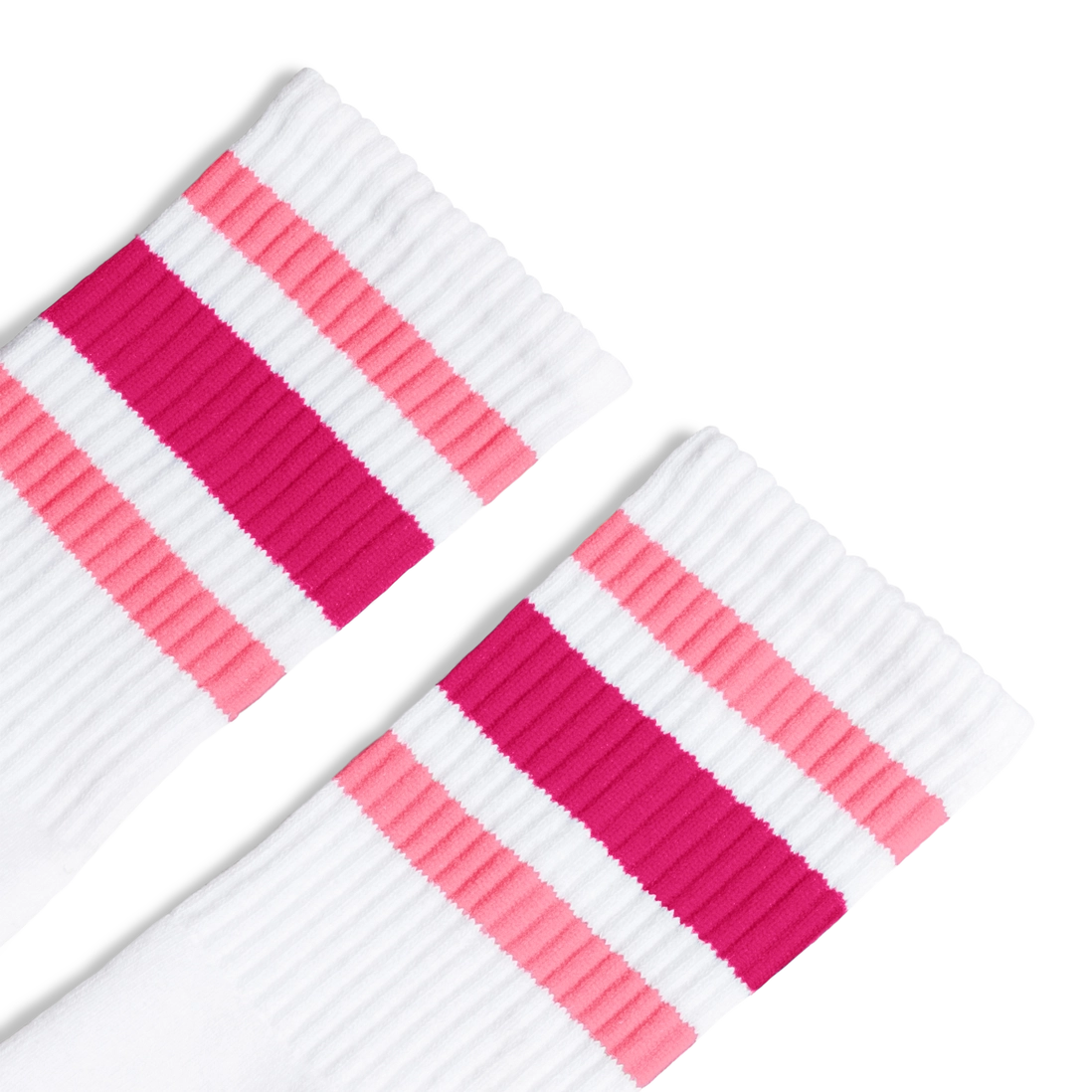 SOCCO Crew White (w/Pink Shade Stripes)