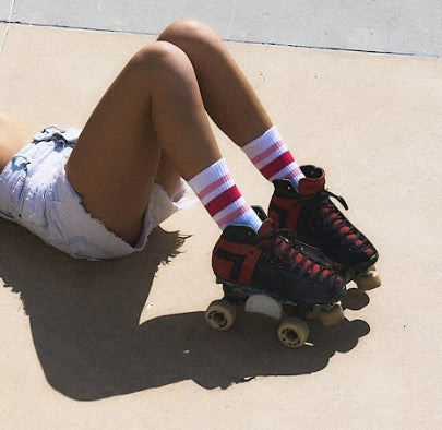SOCCO Crew White (w/Pink Shade Stripes)