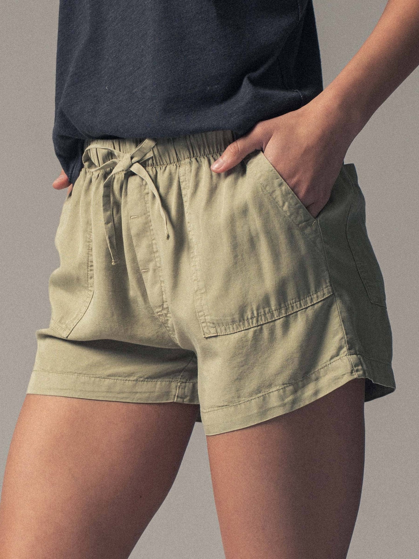 Tencel Patch Pocket Summer Shorts - Multiple Colors