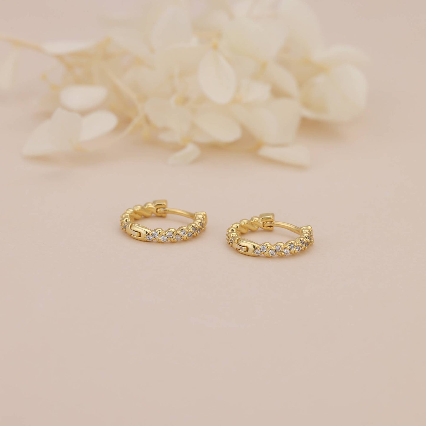 Pavé Hoop Earrings - Multiple Colors