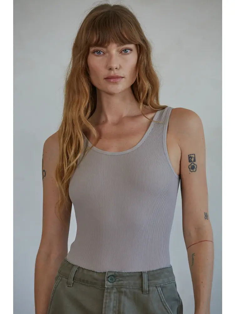 Rogan Ribbed Low Back Bodysuit - Multiple Colors
