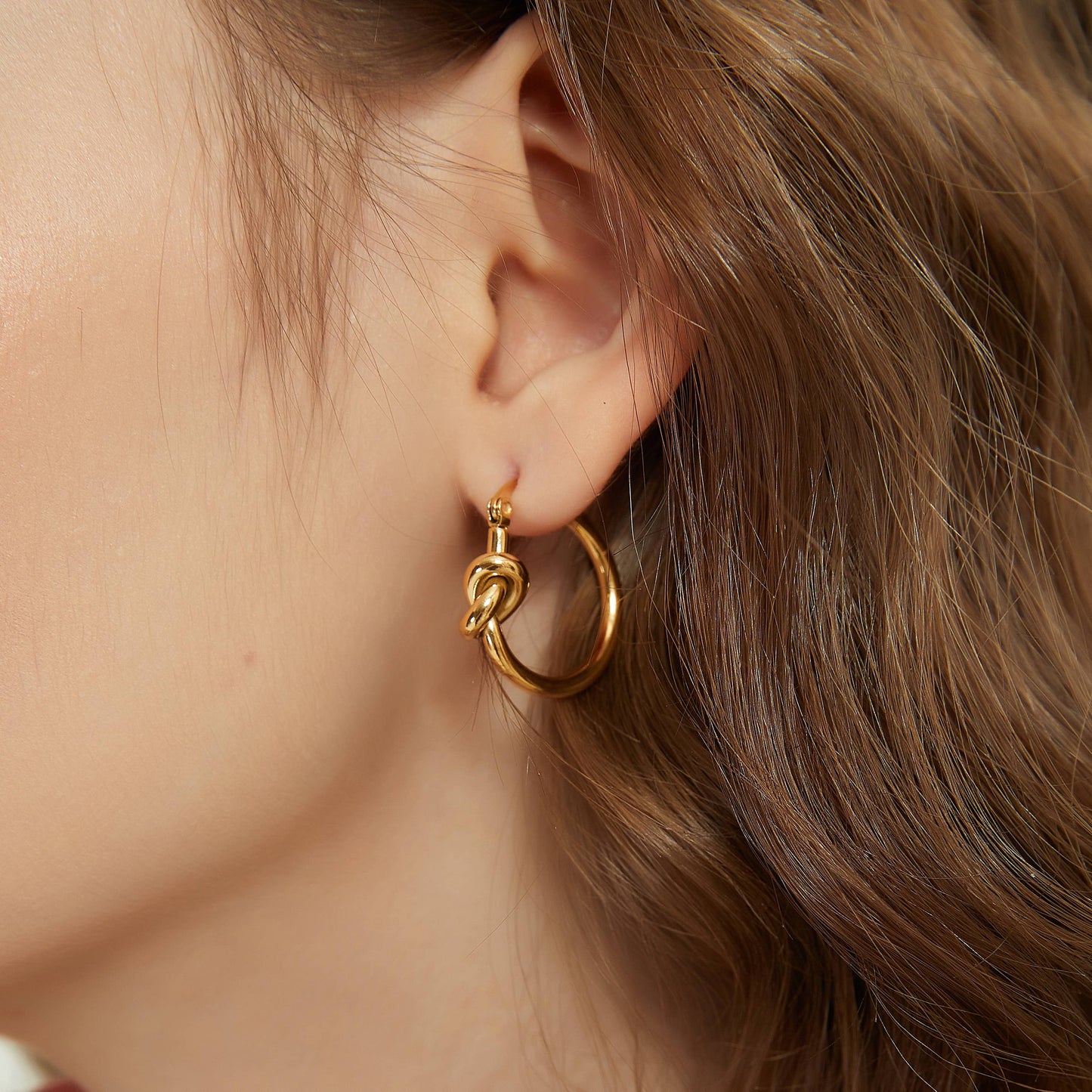 Knot Hoop Earrings - Multiple Colors