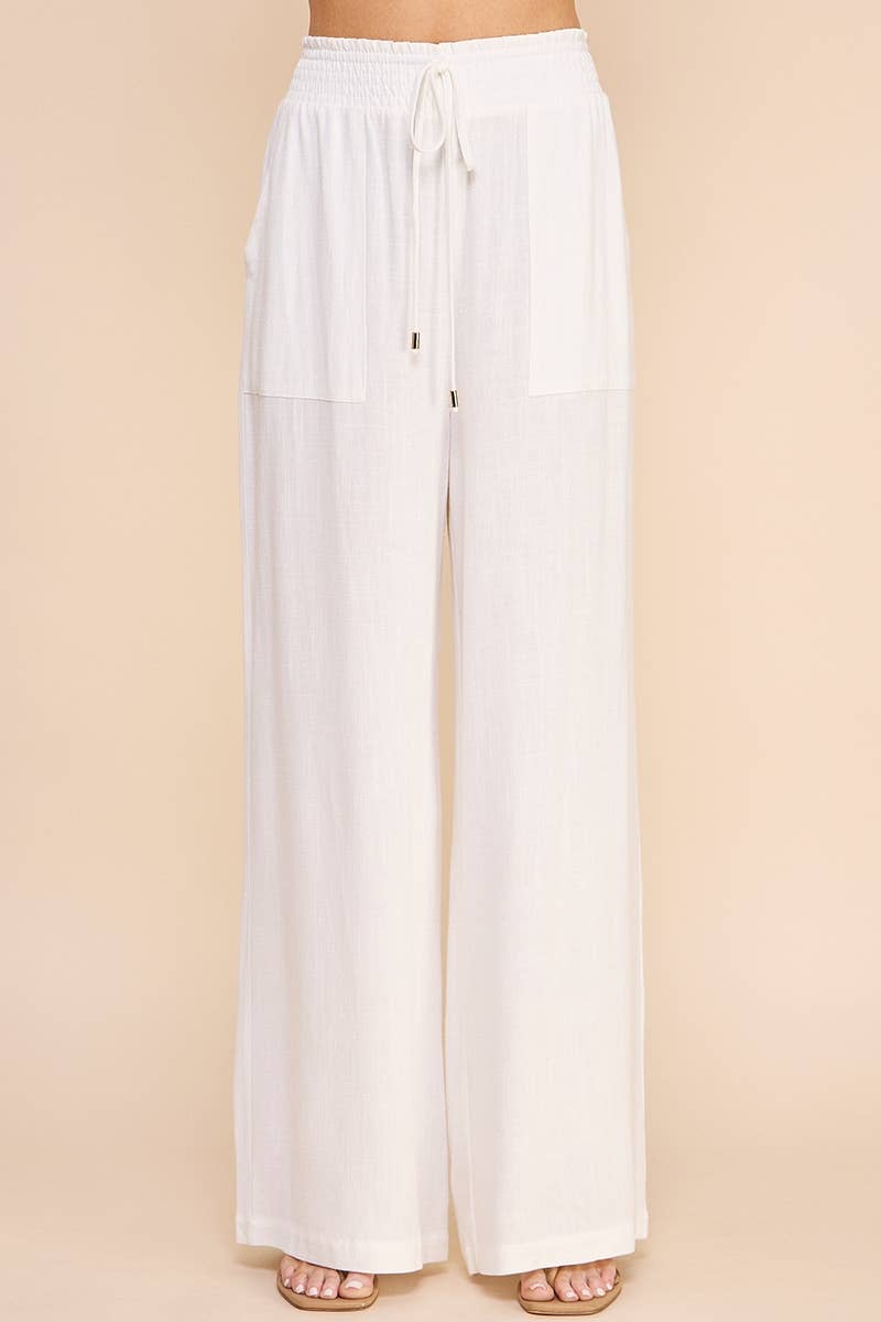 Sailor Soft Linen Wide Leg Pants